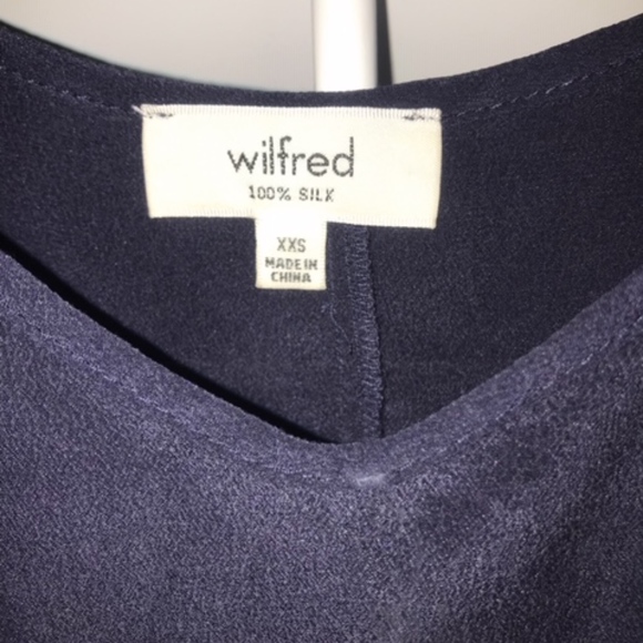 Wilfred XS 100 Silk Navy Camisole - Picture 4 of 5